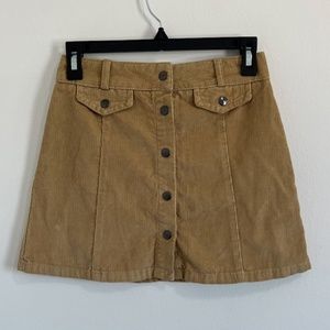 NWT BDG Brown Button Skirt